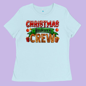 Christmas Baking Crew With Gifts Ladies Tee Designed By Fadigitalartstudio