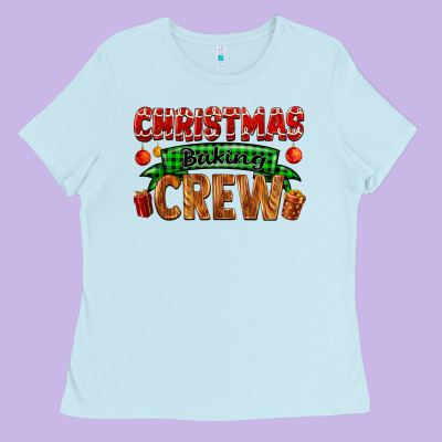 Christmas Baking Crew With Gifts Ladies Tee Designed By Fadigitalartstudio