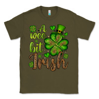 Army Green St. Patrick's A wee bit irish Classic Tee - OliviaCreatesArt