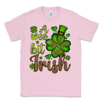 Bubblegum Pink St. Patrick's A wee bit irish Classic Tee - OliviaCreatesArt