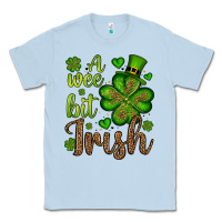 Dusty Blue St. Patrick's A wee bit irish Classic Tee - OliviaCreatesArt