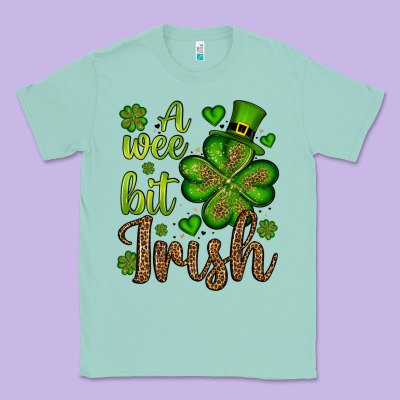St. Patrick's A Wee Bit Irish Classic Tee Designed By Oliviacreatesart