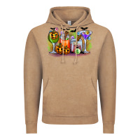 Vintage Coffee halloween Vintage Hoodie - CowhideDigitalArt