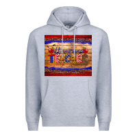Heather Grey all american teacher tumbler Premium Hoodie - Artiststas