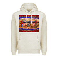 Oatmeal Heather all american teacher tumbler Premium Hoodie - Artiststas