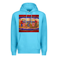Ocean Blue all american teacher tumbler Premium Hoodie - Artiststas