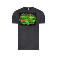 Vintage Black halloween leopard lines background Vintage Tee - BundleAndBundleShop