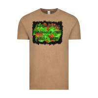 Vintage Coffee halloween leopard lines background Vintage Tee - BundleAndBundleShop