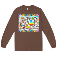 Chestnut The Pool Is My Happy Place Long Sleeve Tee - CowhideDigitalArt