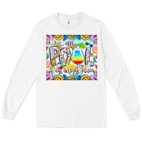 White The Pool Is My Happy Place Long Sleeve Tee - CowhideDigitalArt