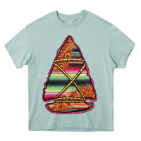 Arona serape tooled leather arrowhead Heavy Core Tee - Jasminsmagicworld