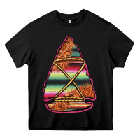 Black serape tooled leather arrowhead Heavy Core Tee - Jasminsmagicworld