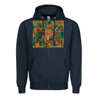 Navy Western Fall Cow Zipper Hoodie - RanaPortraitStore