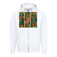 White Western Fall Cow Zipper Hoodie - RanaPortraitStore
