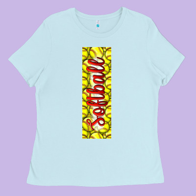 Softball And Baseball Pen Wraps Ladies Tee Designed By Bundleandbundleshop