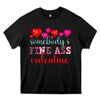 Black somebody's fine ass valentine Heavy Core Tee - OliviaCreatesArt