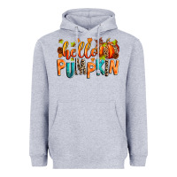 Heather Grey Hello pumpkin Heavyweight Hoodie - RanaPortraitStore