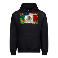 Black mexican american flag background Urban Hoodie - Jasminsmagicworld