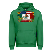 Emerald mexican american flag background Urban Hoodie - Jasminsmagicworld