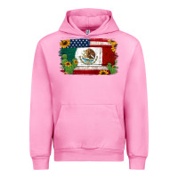 Fuchsia Pink mexican american flag background Urban Hoodie - Jasminsmagicworld