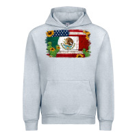 Heather Grey mexican american flag background Urban Hoodie - Jasminsmagicworld