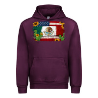 Mauve Wine mexican american flag background Urban Hoodie - Jasminsmagicworld