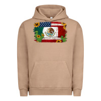 Pigment Burro mexican american flag background Urban Hoodie - Jasminsmagicworld