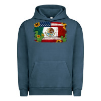 Mexican American Flag Background Urban Hoodie | Teevron