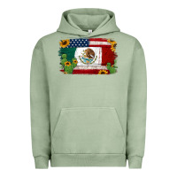 Pigment Oil Green mexican american flag background Urban Hoodie - Jasminsmagicworld