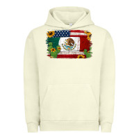 Pigment Pistachio mexican american flag background Urban Hoodie - Jasminsmagicworld