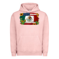 Pigment Salmon mexican american flag background Urban Hoodie - Jasminsmagicworld