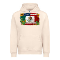 Sandshell mexican american flag background Urban Hoodie - Jasminsmagicworld