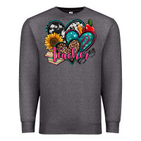 Charcoal Heather teacher hearts Premium Sweatshirt - Jasminsmagicworld