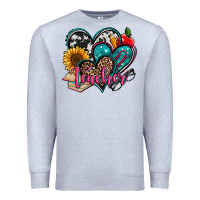 Heather Grey teacher hearts Premium Sweatshirt - Jasminsmagicworld