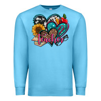 Ocean Blue teacher hearts Premium Sweatshirt - Jasminsmagicworld