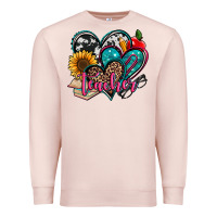 Pale Pink teacher hearts Premium Sweatshirt - Jasminsmagicworld