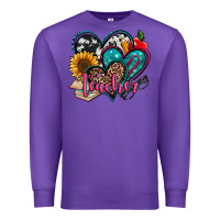 Purple teacher hearts Premium Sweatshirt - Jasminsmagicworld