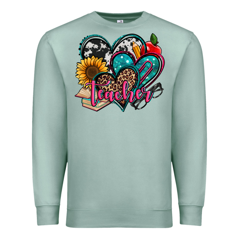 Teacher Hearts Premium Sweatshirt by Jasminsmagicworld | Teevron