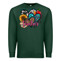 Sports Green teacher hearts Premium Sweatshirt - Jasminsmagicworld