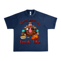 Navy turkey wine and feelin fine Urban Heavy Tee - BundleAndBundleShop
