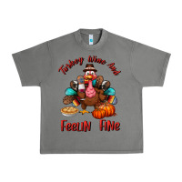 Tornado turkey wine and feelin fine Urban Heavy Tee - BundleAndBundleShop