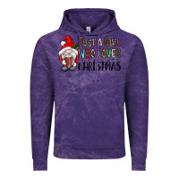 Cloud Purple just a girk who loves christmas Vintage Hoodie - CowhideDigitalArt