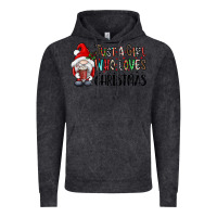 Vintage Black just a girk who loves christmas Vintage Hoodie - CowhideDigitalArt