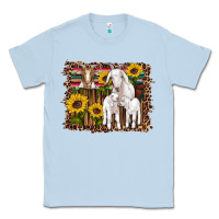 Dusty Blue gats baby gots sunflowers wooden serape leopard Classic Tee - Artiststas