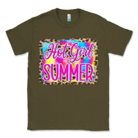 Army Green Hot Girl Summer Tie Dye Leopard Classic Tee - CowCowDesign