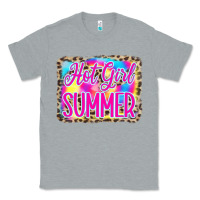 Heather Grey Hot Girl Summer Tie Dye Leopard Classic Tee - CowCowDesign