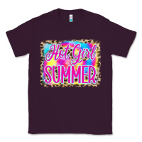Plum Hot Girl Summer Tie Dye Leopard Classic Tee - CowCowDesign