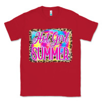 Red Hot Girl Summer Tie Dye Leopard Classic Tee - CowCowDesign