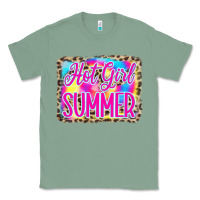 Sage Hot Girl Summer Tie Dye Leopard Classic Tee - CowCowDesign