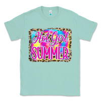 Seafoam Hot Girl Summer Tie Dye Leopard Classic Tee - CowCowDesign